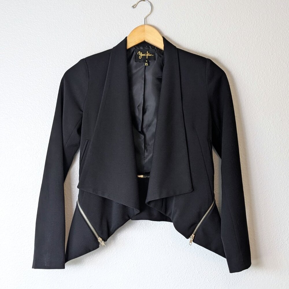 Yumi Kim Black Blazer with Zipper Accents